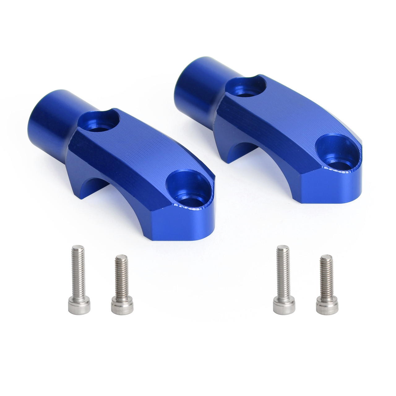 CNC Pair Master Cylinder Handlebar Clamps 10mm x 1.25mm Mirror fits for Honda Blue~BC2