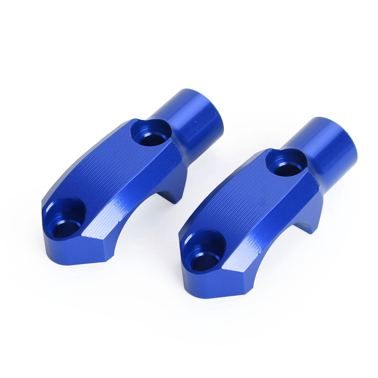 CNC Pair Master Cylinder Handlebar Clamps 10mm x 1.25mm Mirror fits For Kawasaki Blue~BC3