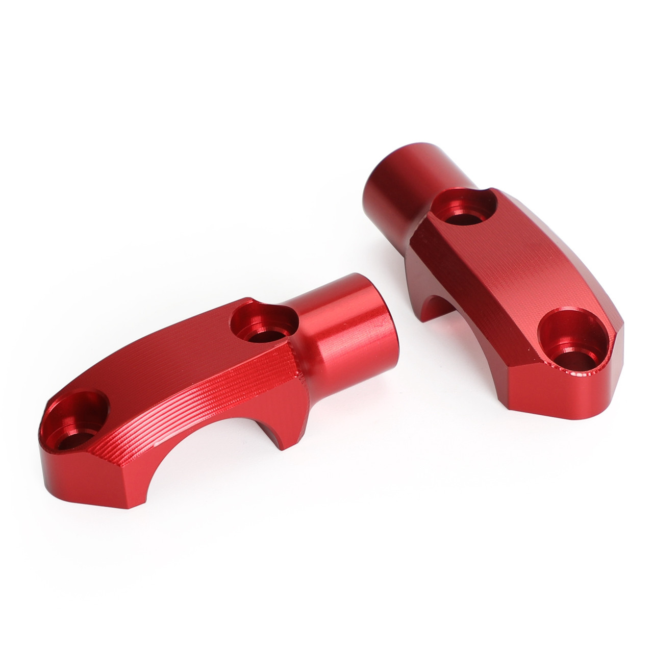 CNC Pair Master Cylinder Handlebar Clamps 10mm x 1.25mm Mirror Fits for Suzuki Red~BC1