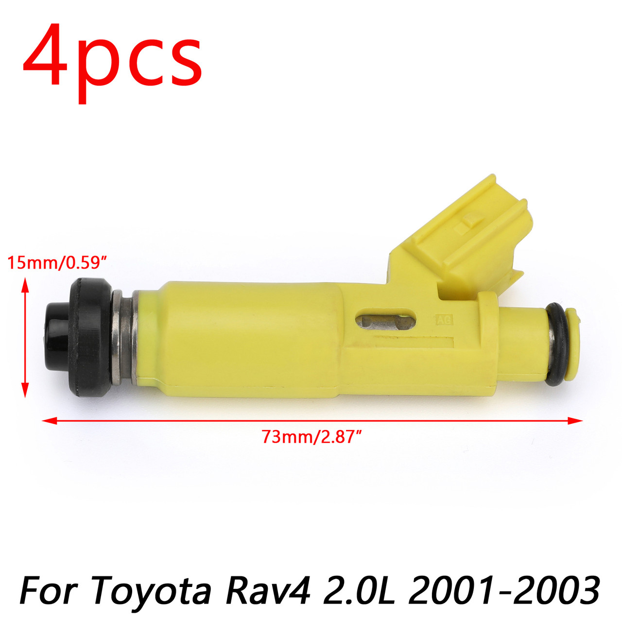 4Pcs Fuel Injectors 23250-28050 Fit For Toyota Rav4 2.0L 2001-2003