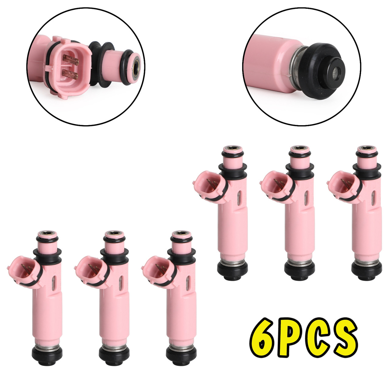 6PCS Fuel Injectors 23250-20030 Fit For Toyota Camry 3.0L 2002-2003 Sienna 3.3L 2004-2006 Highlander 3.3L 2005-2007 ~BC1