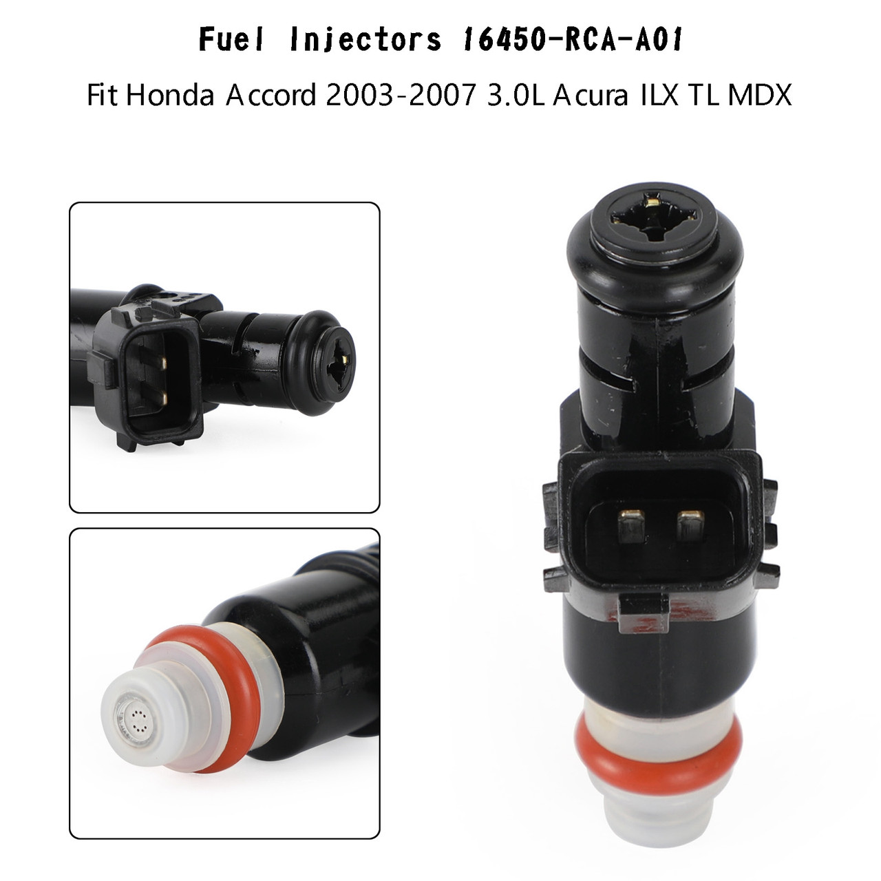 Fuel Injectors  6PCS 16450-RCA-A01 Fit For Honda Accord 3.0L 2003-2007 Odyssey 3.5L 2005-2013 Pilot 3.5L 2005-2011