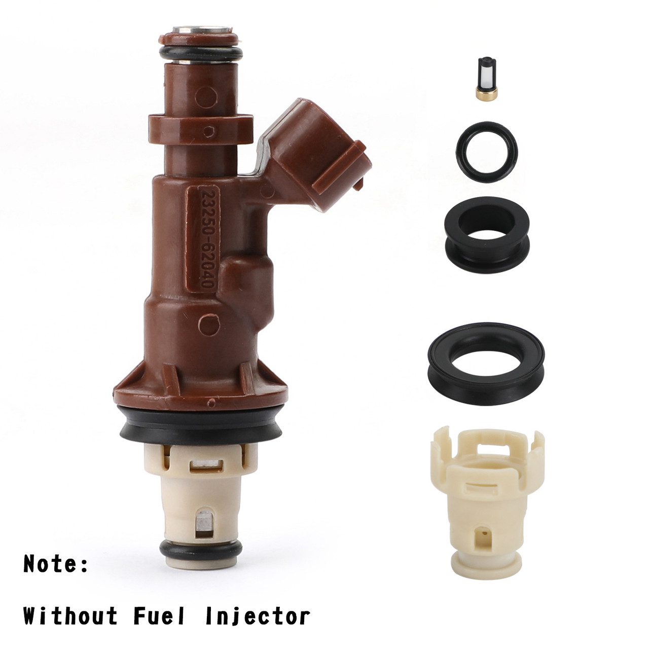 6PCS Fuel Injectors Rebuild kit o-rings Seals Filters Caps Fit For Toyota 4Runner 1999-2002 Tacoma 1999-2004 Tundra 2000-2004