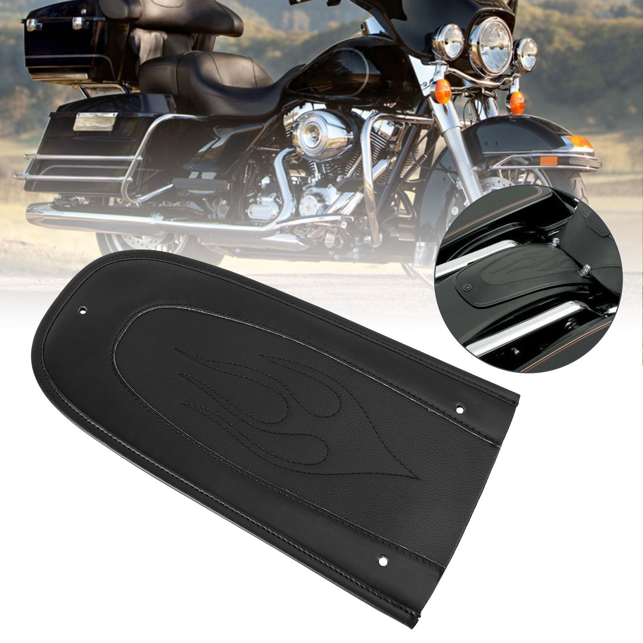 Leather Rear Fender Fit For harley Touring Electra Glide Classic CVO FLHTCSE : 2004 Touring Road King CVO EFI FLHRSEI : 2002 BLK
