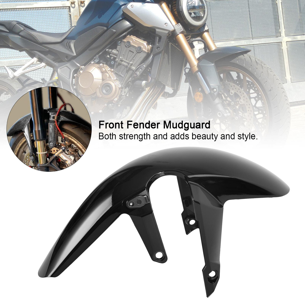 Front Fender Mudguard Fit For Honda CB650R / CBR650R 2019-2021 GBlack