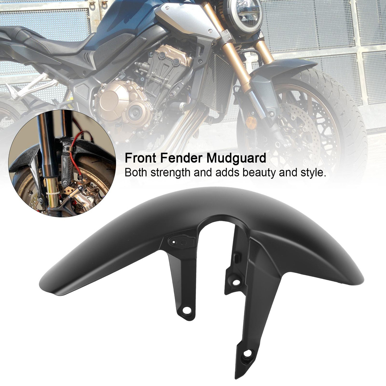 Front Fender Mudguard Fit For Honda CB650R / CBR650R 2019-2021 MBlack