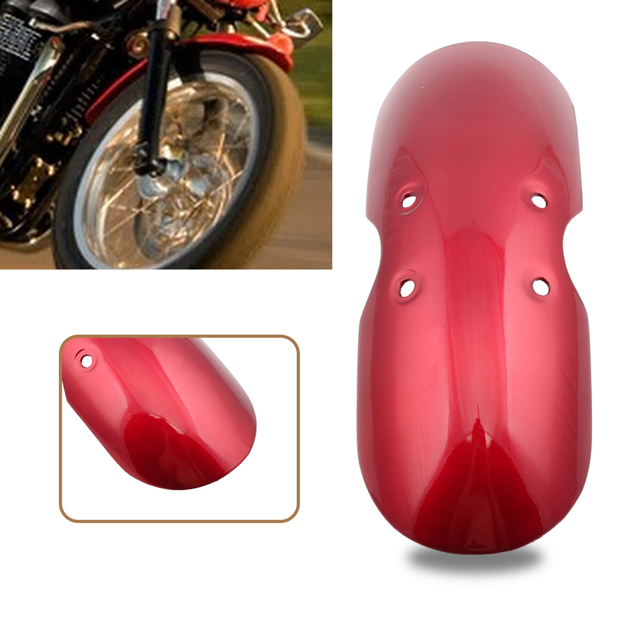 Front Fender Mudguard Fairing Fit For Triumph (Air Cooled) Bonneville / T100 / Scrambler / Thruxton 900 2001-2016 Red