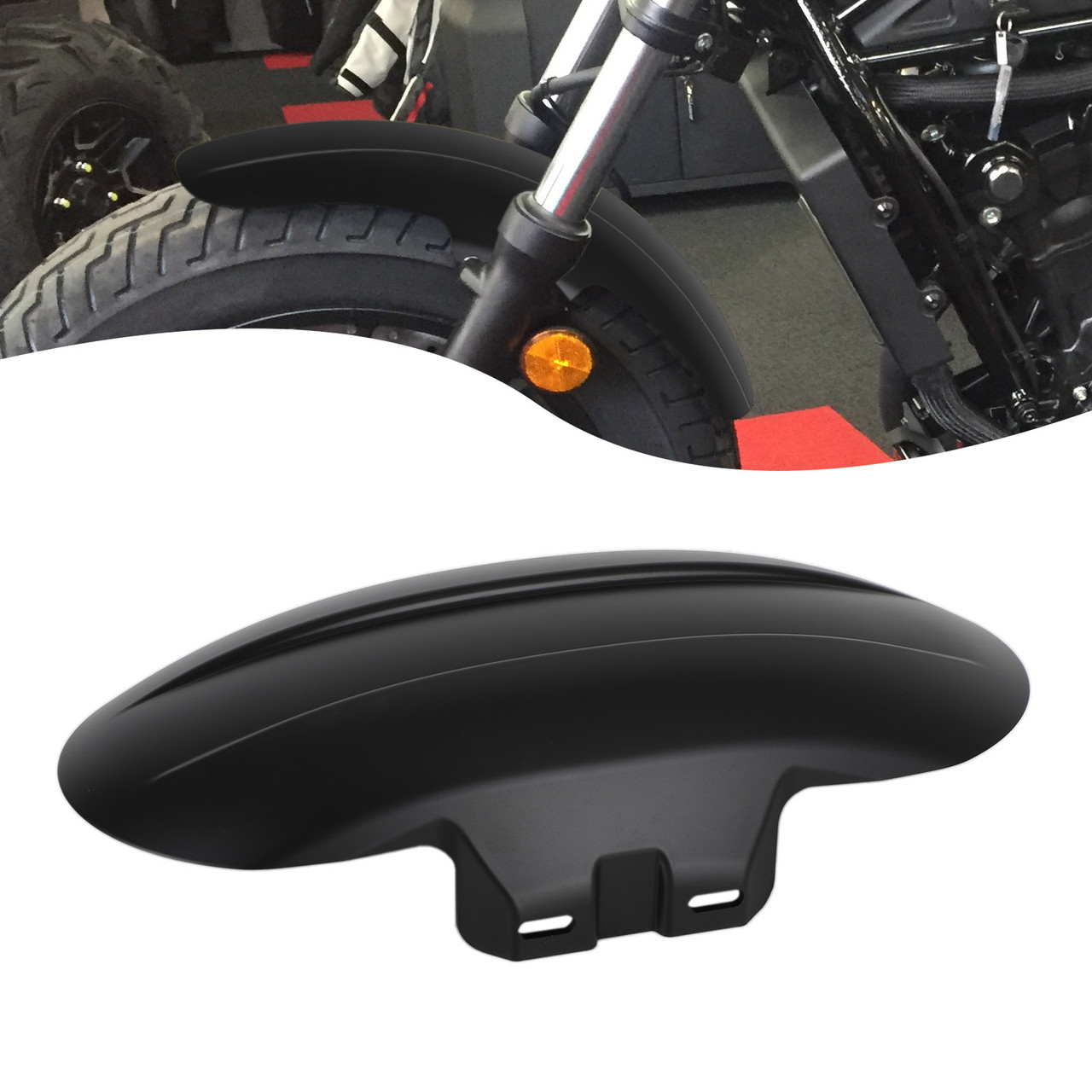 Front Fender Mudguard Fit For Honda Rebel CMX300 CMX500 2017-2021 BLK