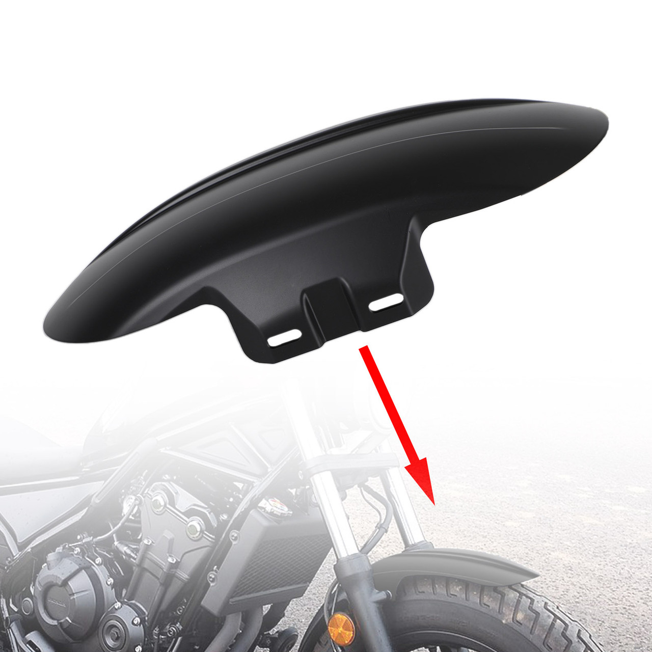 Front Fender Mudguard Fit For Honda Rebel CMX300 CMX500 2017-2021 BLK