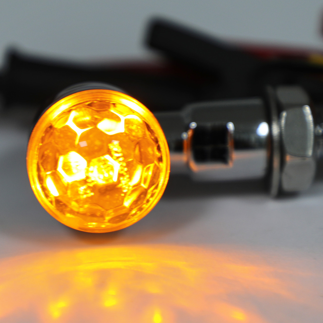 Mini Bullet turn signal light Fit for Suzuki with 8mm Hole Fairing ChromeS~BC3