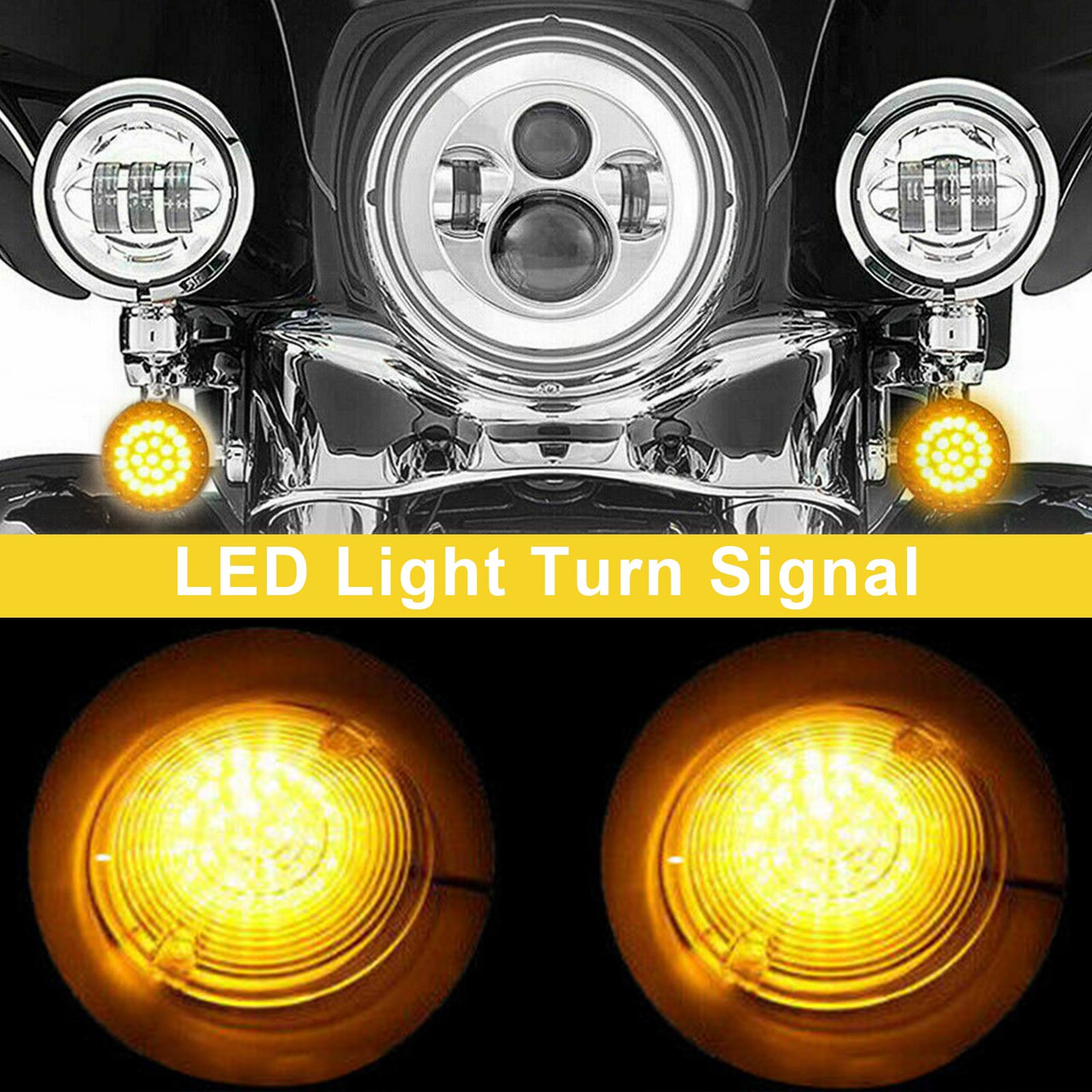 1156 LED Light Turn Signal Fit for harley Softail 2011-2017 Dyna 2012-2017 Sportster Touring 2014-2017 Amber