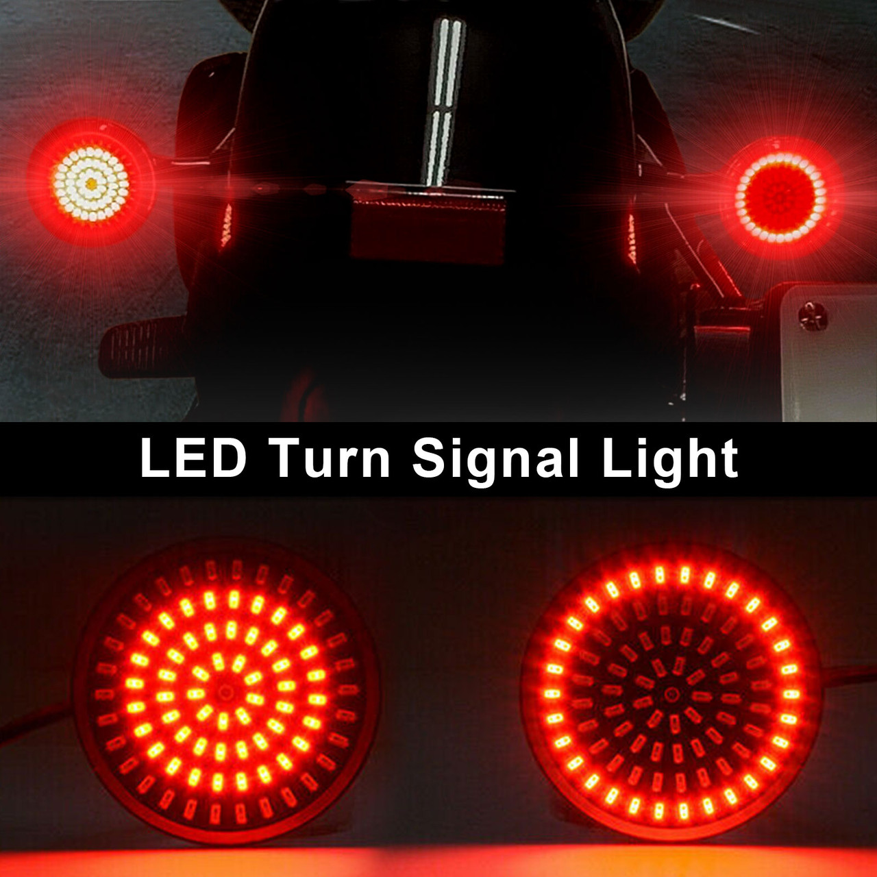 1157 LED Turn Signal Light Fit for Harley Softail 2011-2021 Dyna 2012-2021 Sportster Touring 2014-2021 Red