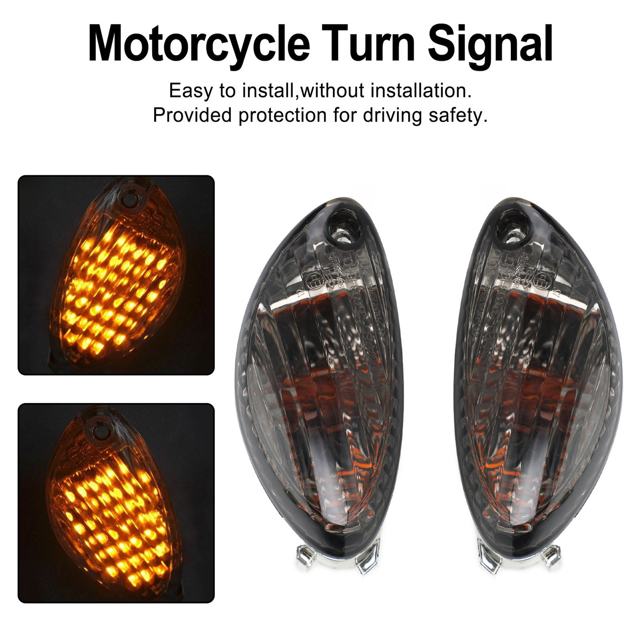 Motorcycle Turn Signal Fit for Suzuki Hayabusa GSXR1300 2008-2017 Smoke