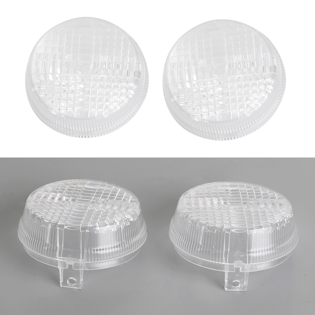 Turn Signal Light Lenses Cover Fit for Kawasaki Vulcan 2000 / 1600 Classic Nomad 1600 2005 Clear