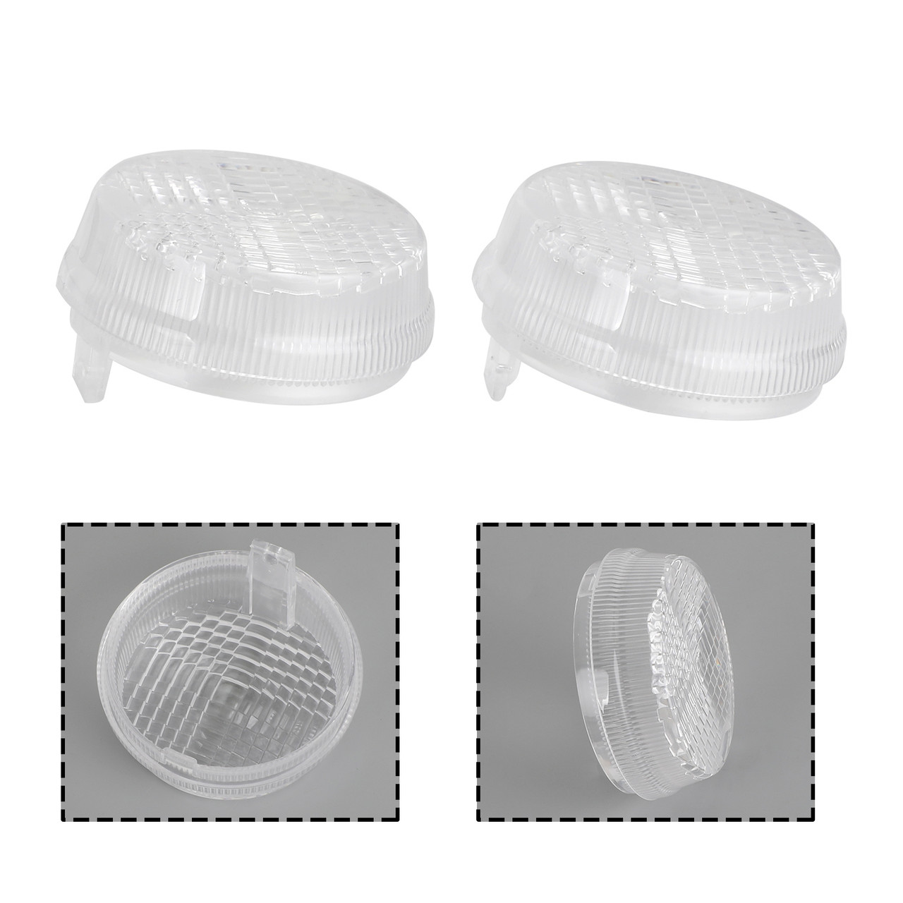 Turn Signal Light Lenses Cover Fit for Kawasaki Vulcan 2000 / 1600 Classic Nomad 1600 2005 Clear