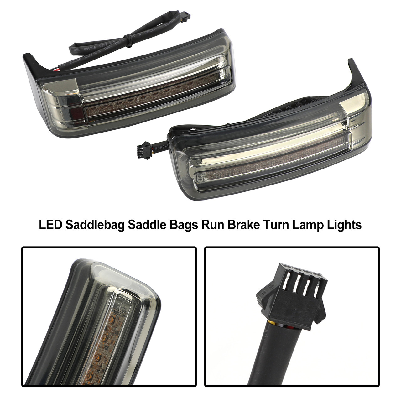 LED Saddlebag Saddle Bags Run Brake Turn Lamp Lights Fit for harley Ultra Limited FLHTK CVO Limited FLHTKSE Smoke