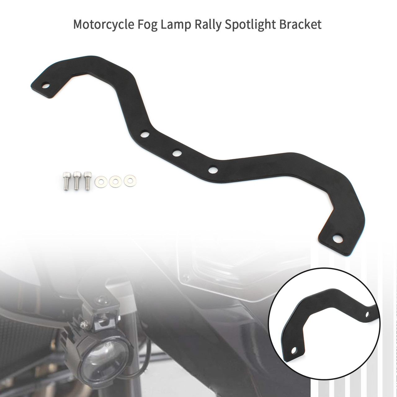 Motorcycle Fog Lamp Rally Spotlight Bracket Fit for Triumph Tiger 900 RALLY PRO 2020-2022 Black