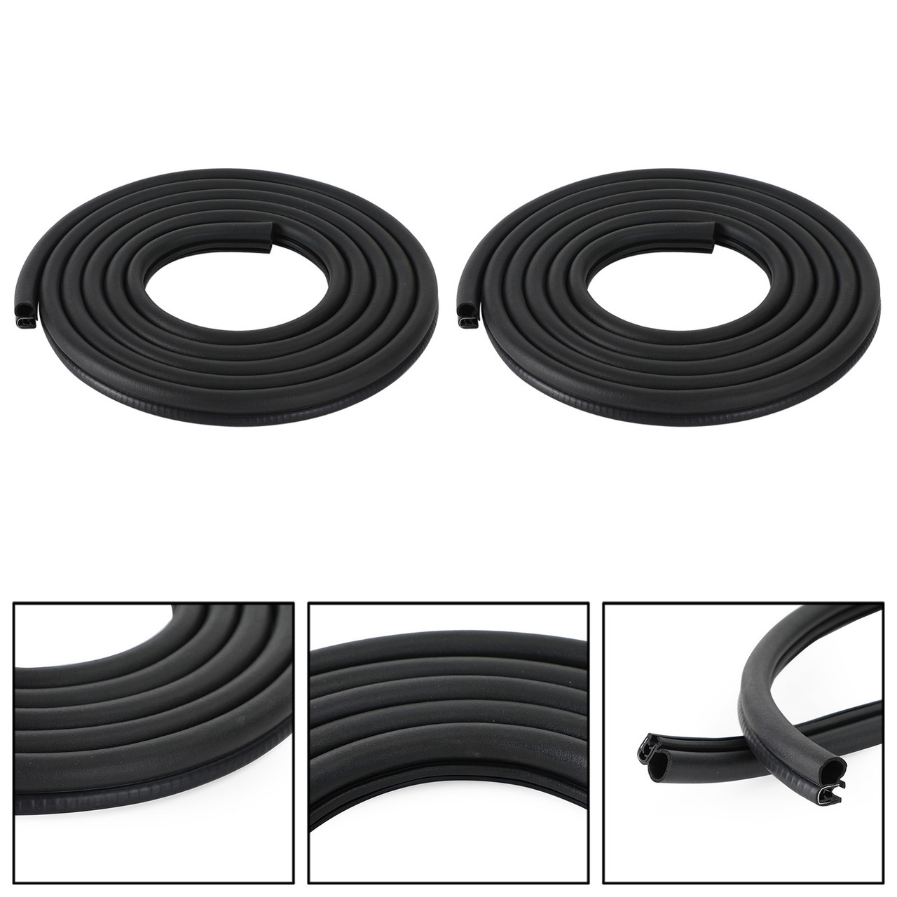 Door Seal Rubber Weatherstrip Pair Set of 2 For Dodge D100 D250 300 Pickup Truck