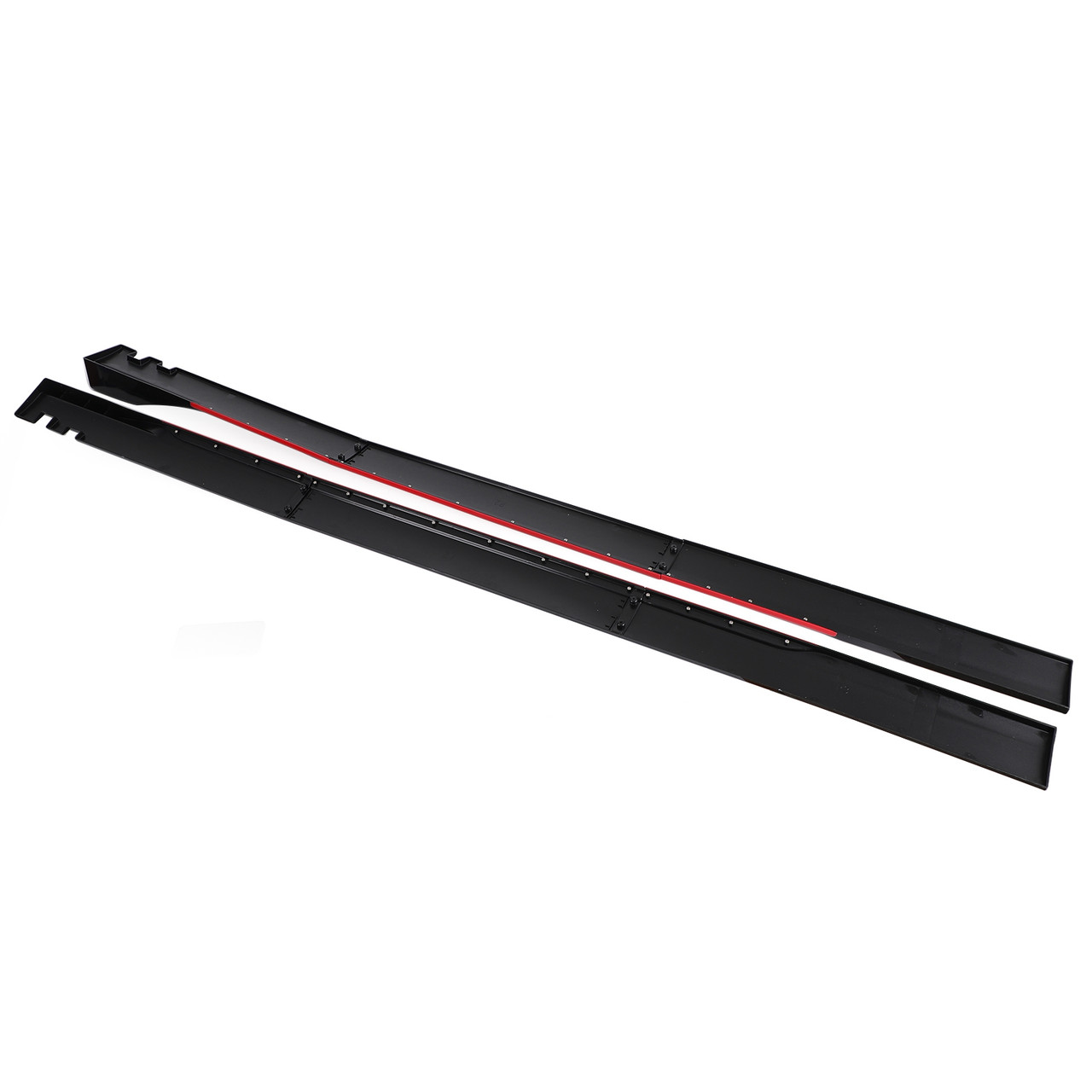 86.6" Universal Side Skirt Extensions Rocker Panel Splitters Lip Polypropylene