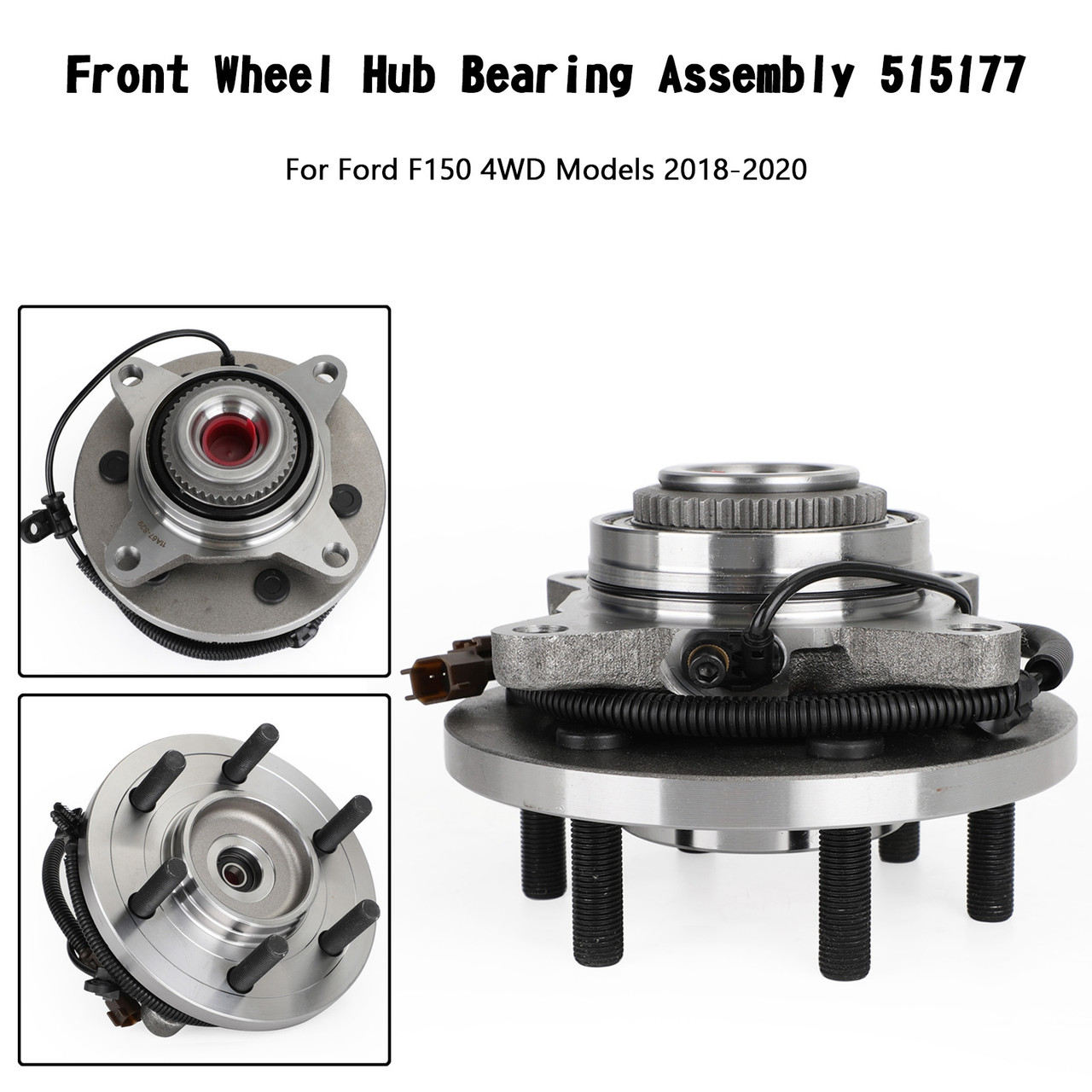 Front Wheel Hub Bearing Assembly 515177 For Ford F150 4WD Models 2018-2020