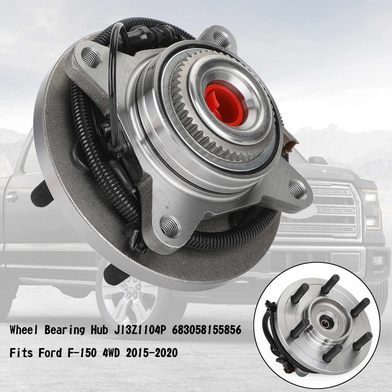 Wheel Bearing Hub Jl3Z1104P 683058155856 Fits Ford F-150 4WD 2015-2020