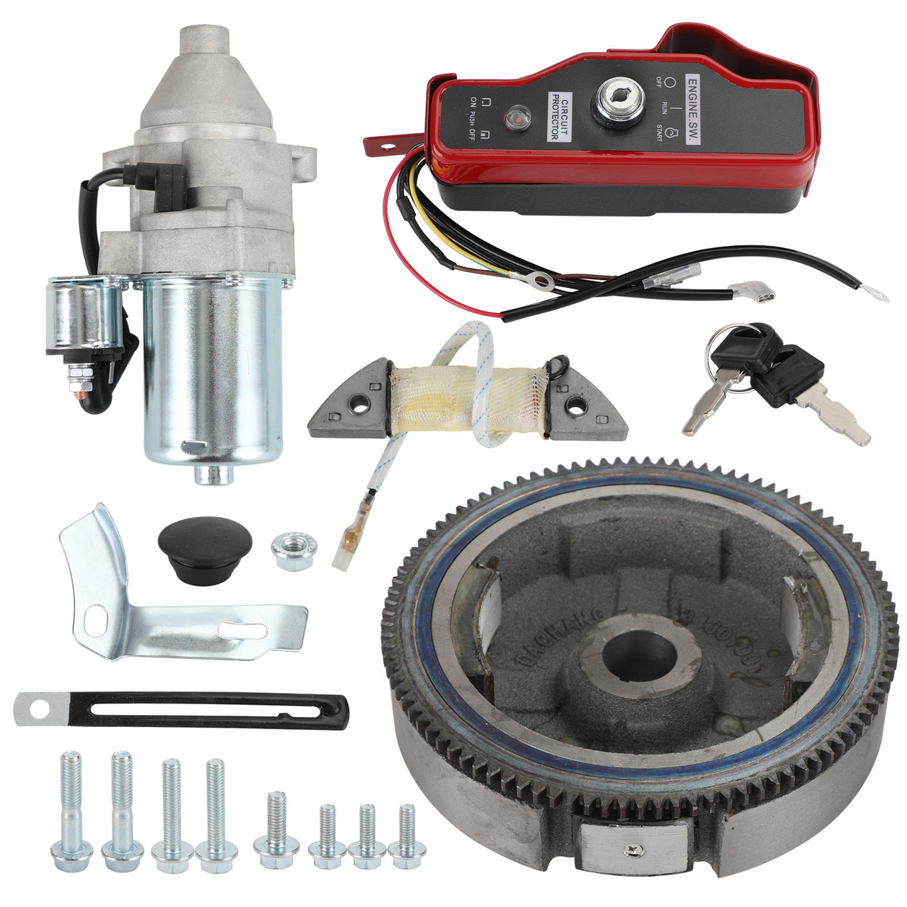 Electric Start Flywheel Starter Motor Ingnition fit Honda GX340