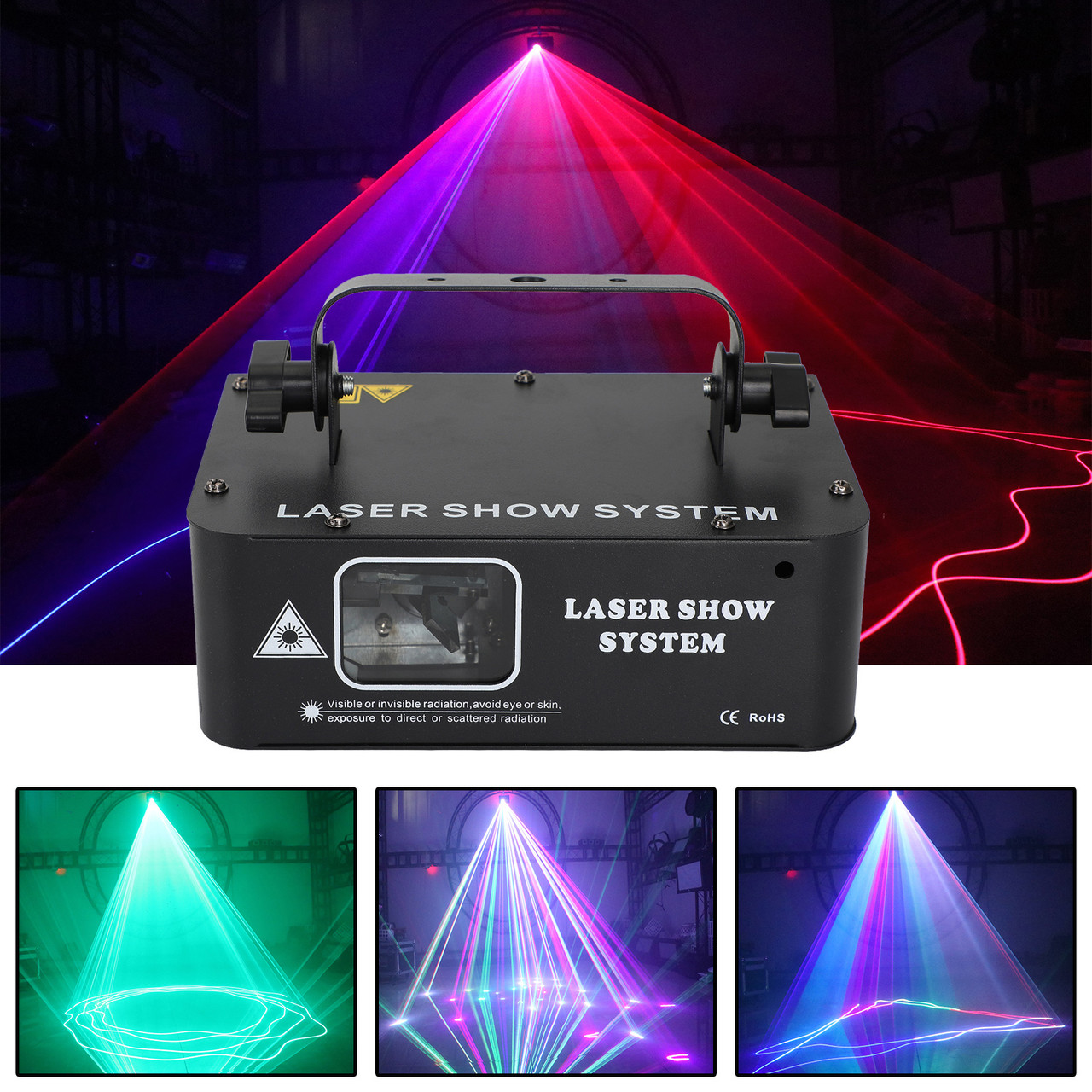 Projecteur Laser LED RGB Scanner DMX – Lumière Pour DJ, Disco, Scène – Neuf