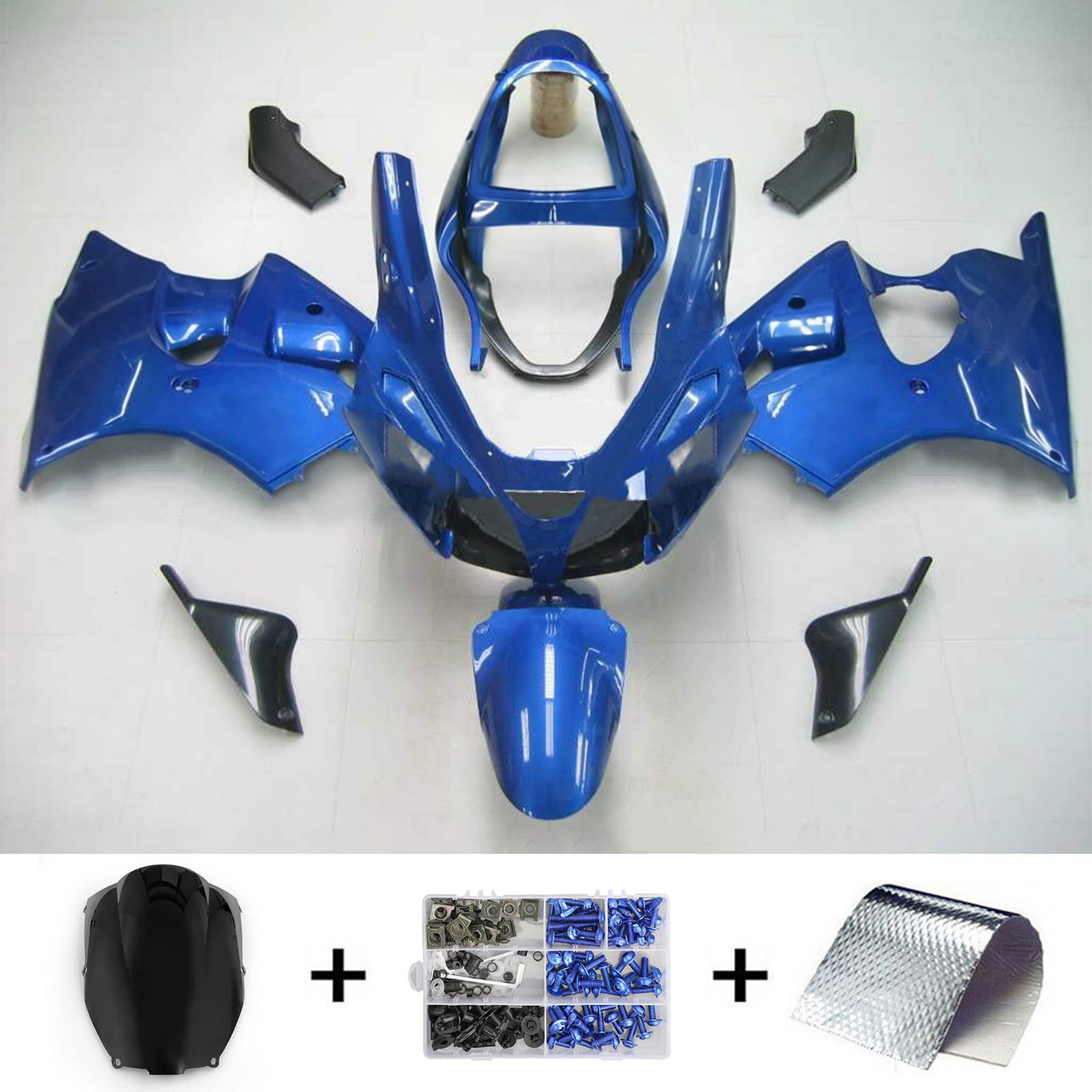 Kawasaki ZX6R 636 2000-2002 ZZR600 05-08 Amotopart Fairing Kit Generic #112