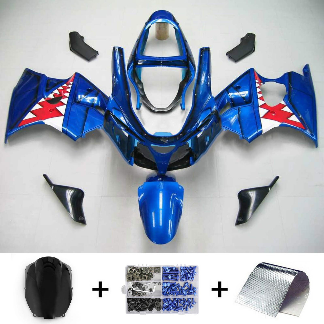 Kawasaki ZX6R 636 2000-2002 Amotopart Fairing Kit Generic #114