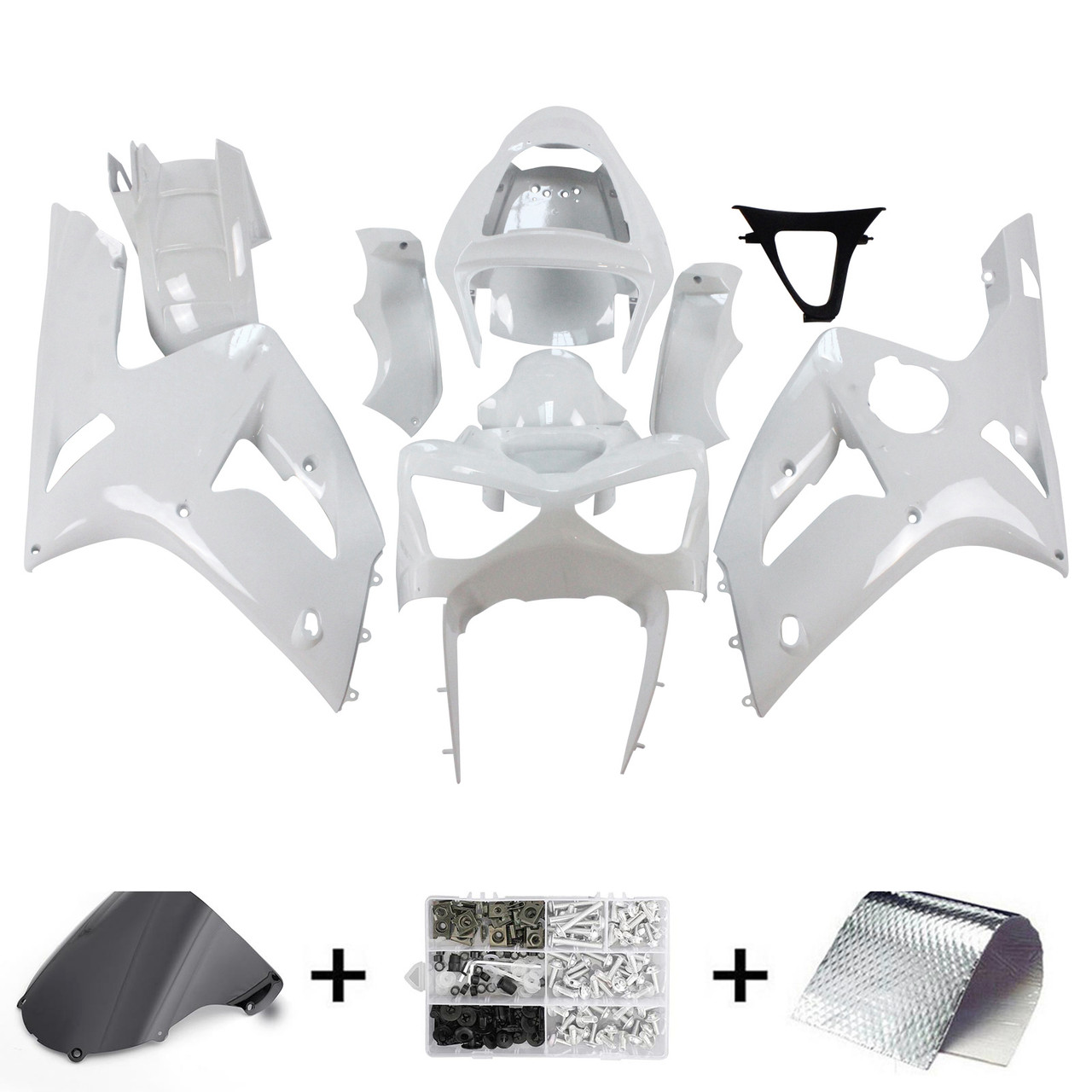 Kawasaki ZX6R 636 2003-2004 Amotopart Fairing Kit Generic #106