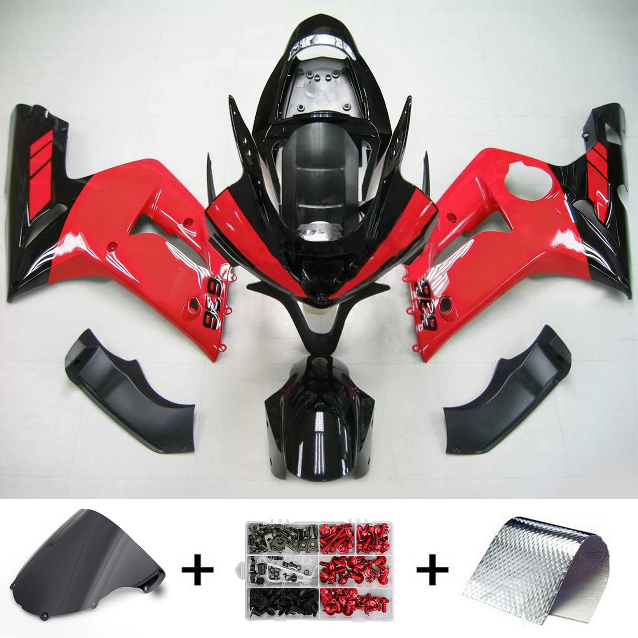 Kawasaki ZX6R 636 2003-2004 Amotopart Fairing Kit Generic #114