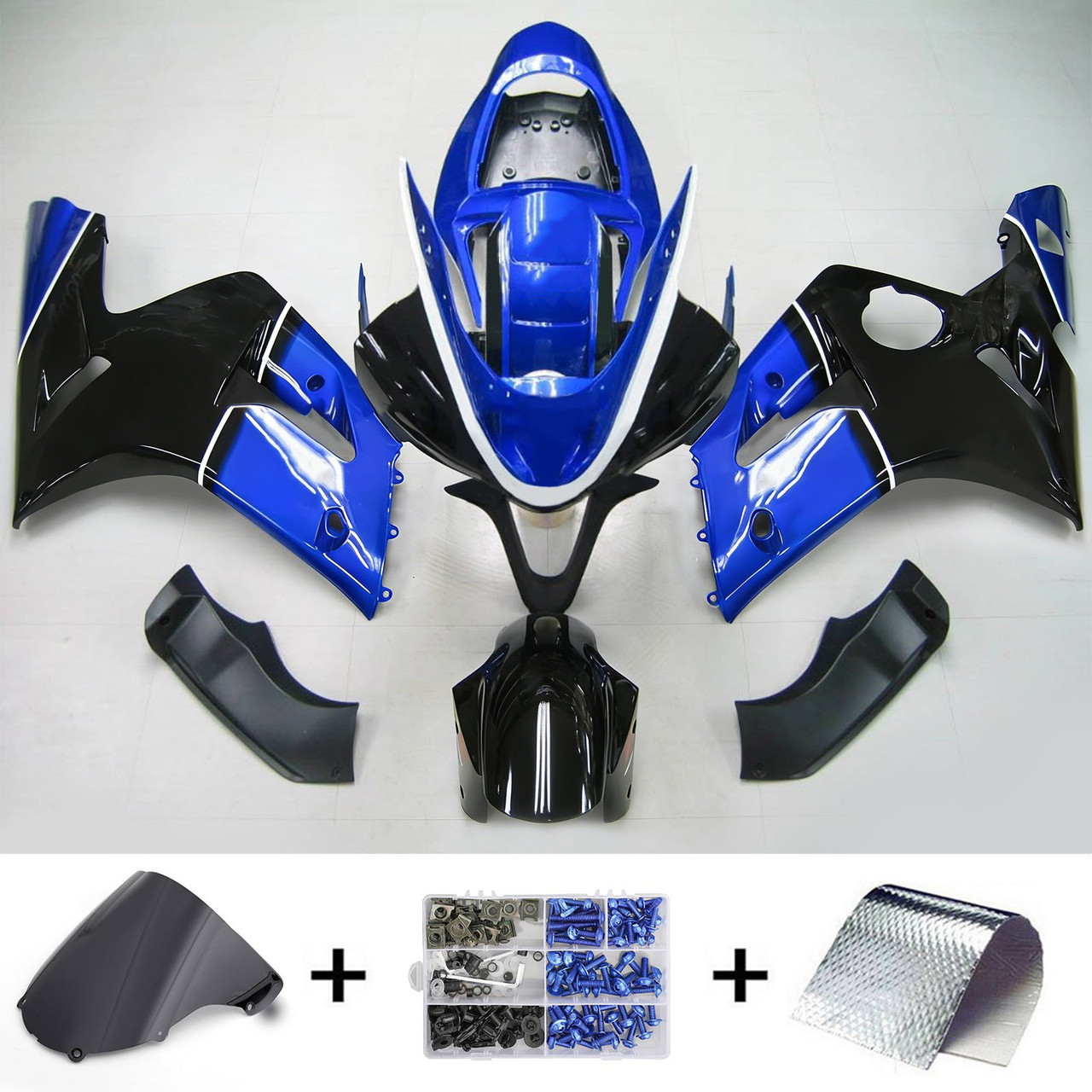 Kawasaki ZX6R 636 2003-2004 Amotopart Fairing Kit Generic #116