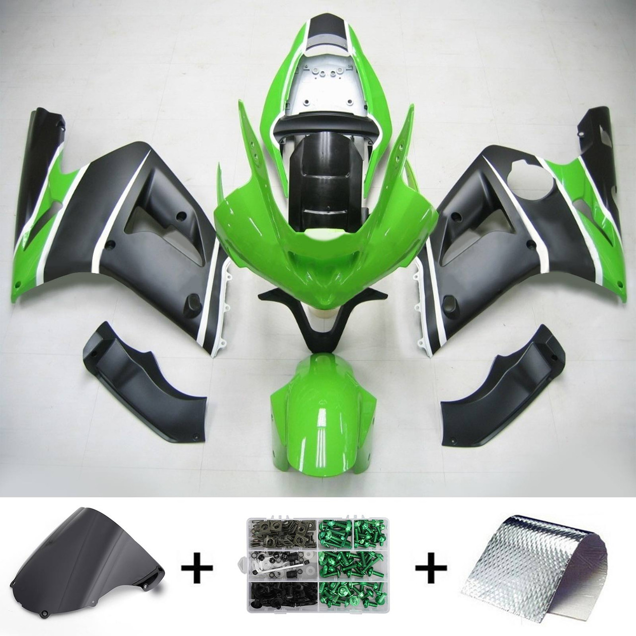 Kawasaki ZX6R 636 2003-2004 Amotopart Fairing Kit Generic #117