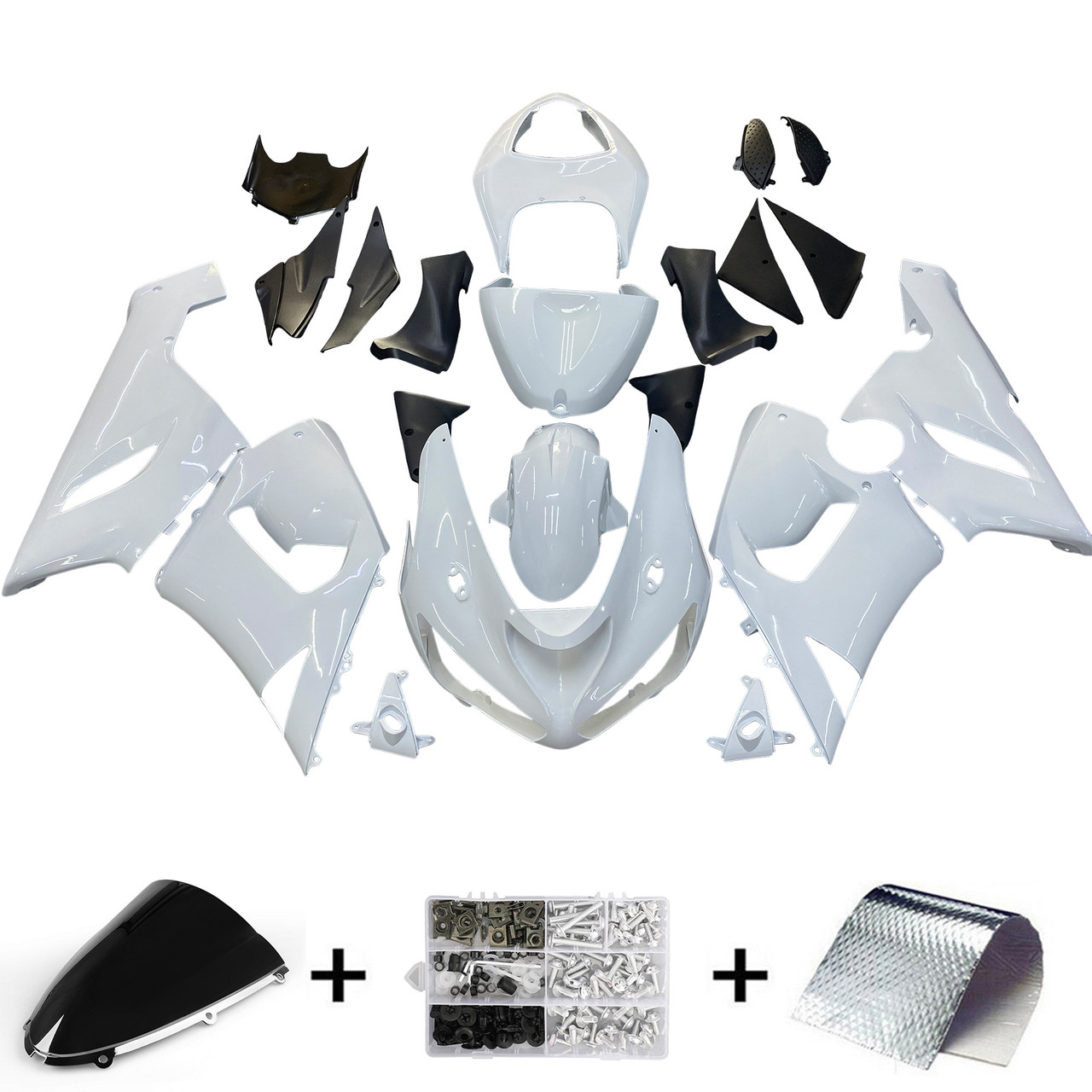 Injection Fairing Kit Bodywork Plastic ABS fit For Kawasaki ZX6R 636 2005-2006 #101