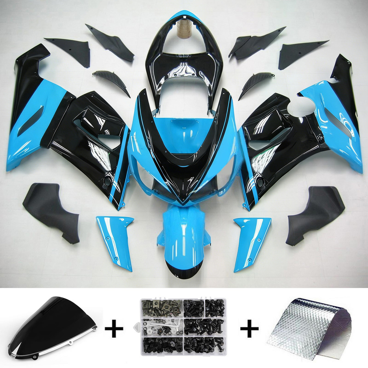 Kawasaki ZX6R 636 2005-2006 Amotopart Fairing Kit Generic #107