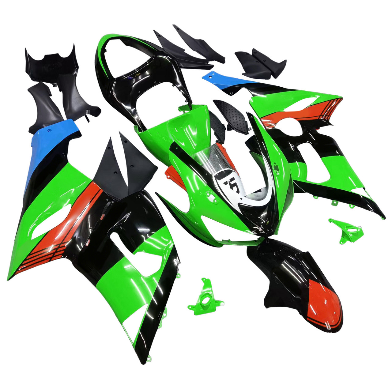 Kawasaki ZX6R 636 2005-2006 Amotopart Fairing Kit Generic #129