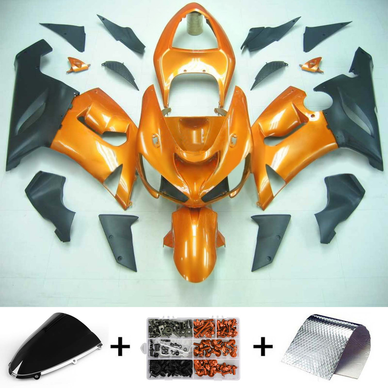 Kawasaki ZX6R 636 2005-2006 Amotopart Fairing Kit Generic #132