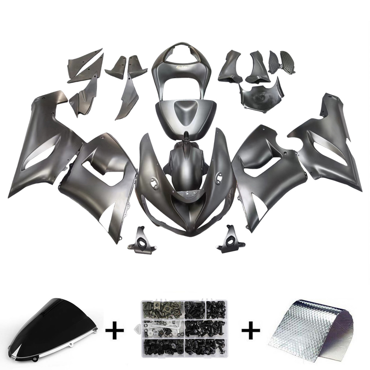 Kawasaki ZX6R 636 2005-2006 Amotopart Fairing Kit Generic #134