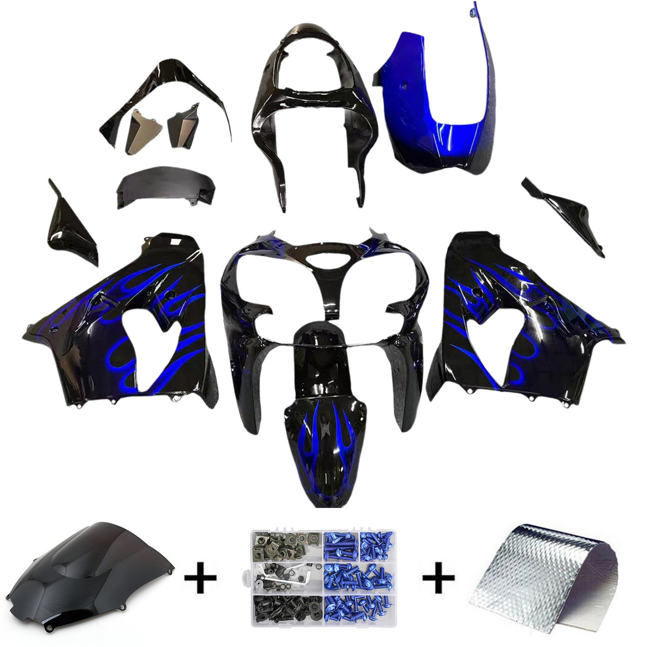 Kawasaki ZX9R 2000-2001 Amotopart Fairing Kit Generic #106