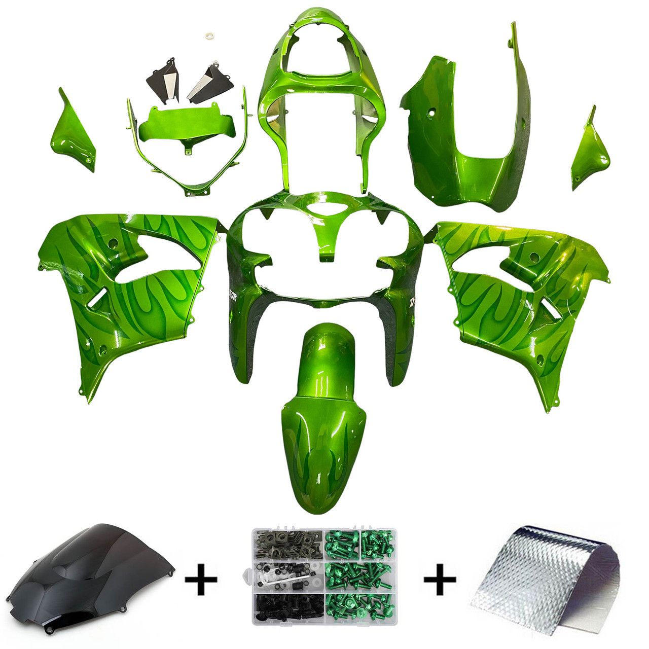 Kawasaki ZX9R 2000-2001 Amotopart Fairing Kit Generic #109 - Mad