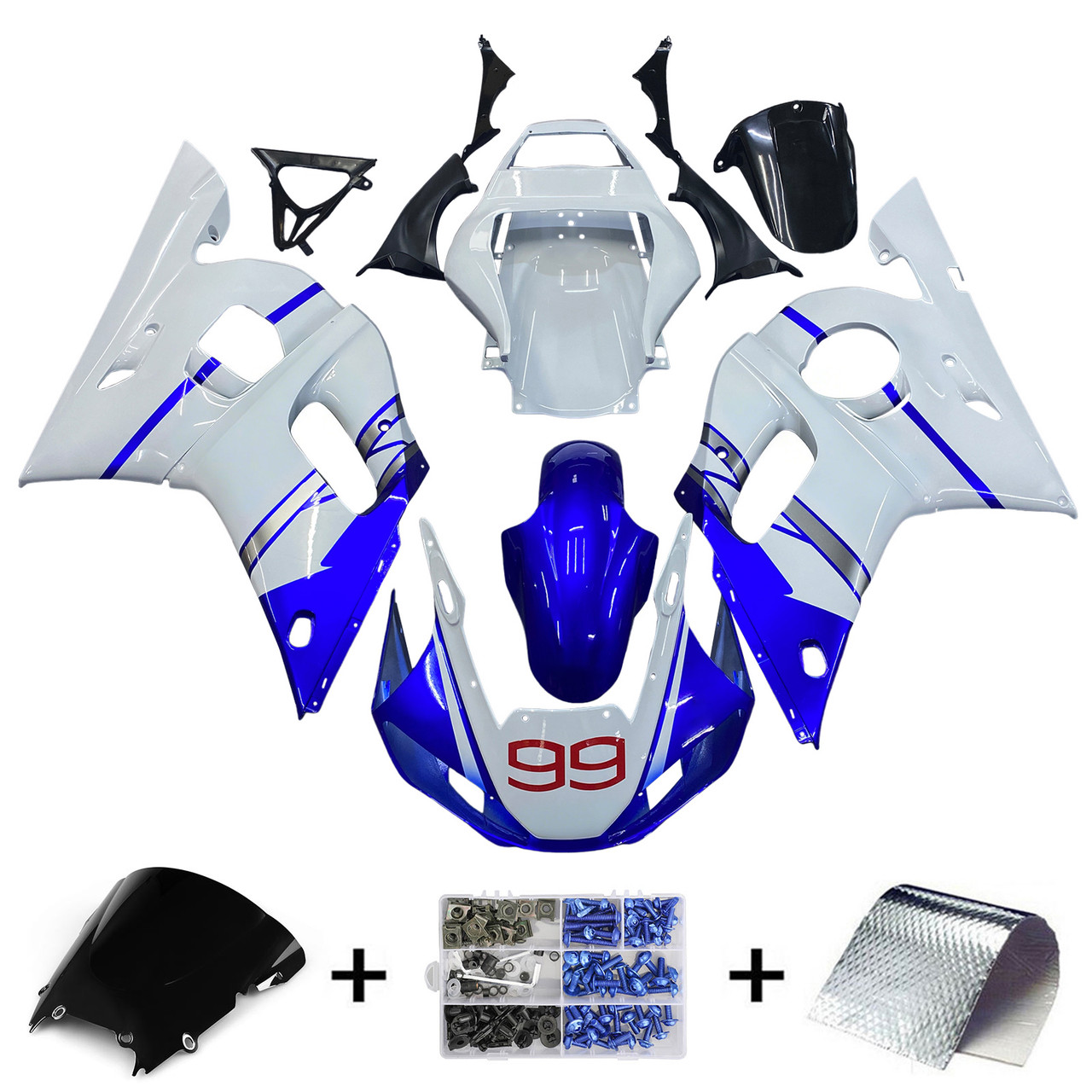 Yamaha YZF 600 R6 1998-2002 Amotopart Fairing Kit Generic #125