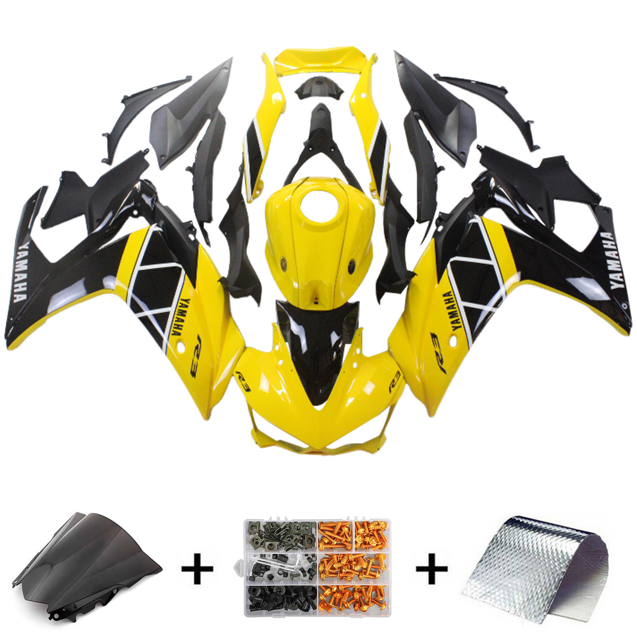  Yamaha YZF R3 (2014-2018) YZF R25 (2015-2017) Amotopart Fairing Kit Generic #130