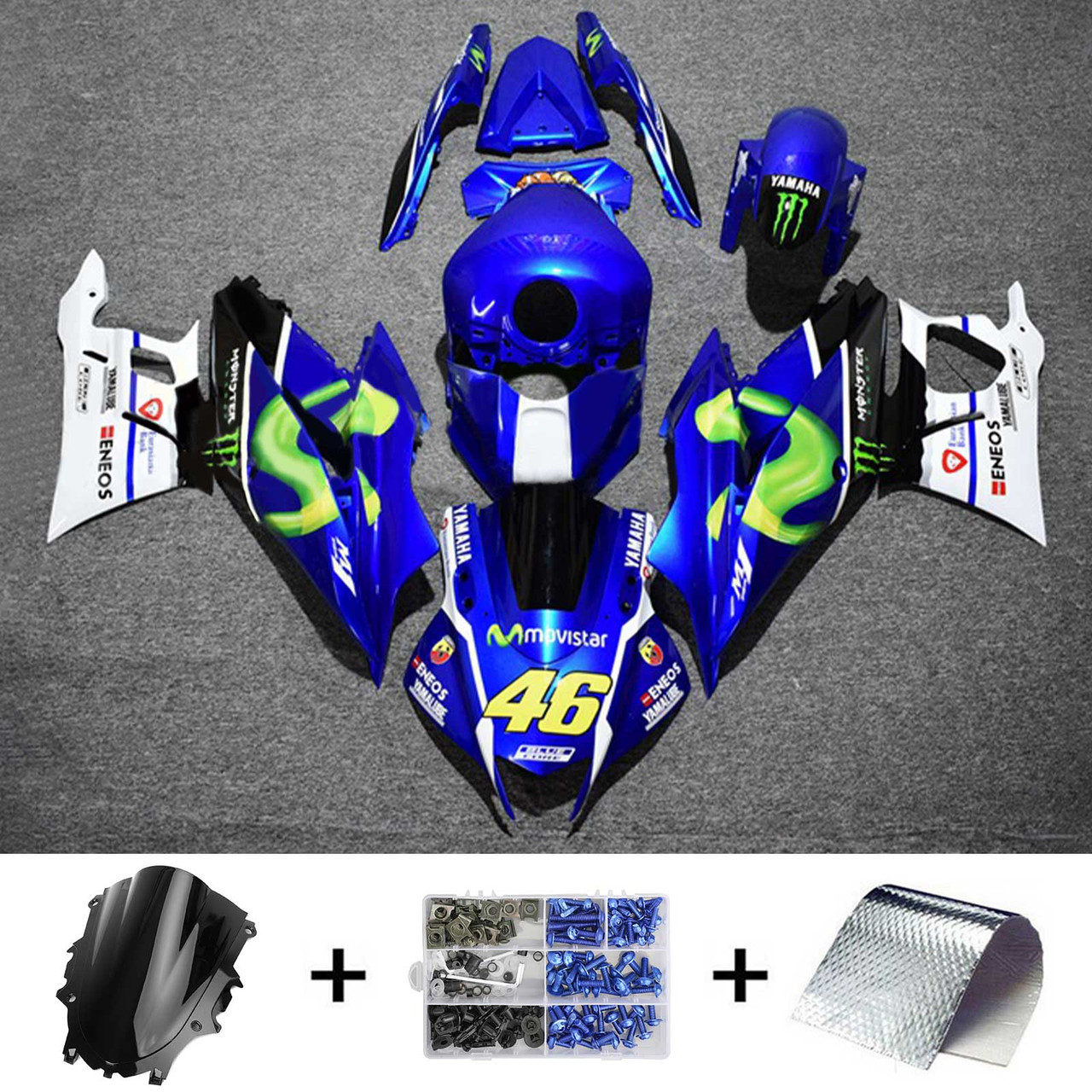 Yamaha YZF R3 R25 2019-2021 Amotopart Fairing Kit Generic #121