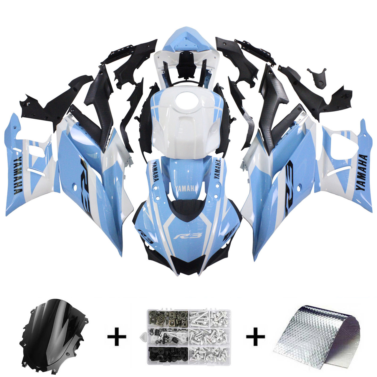 Yamaha YZF R3 R25 2019-2021 Amotopart Fairing Kit Generic #123