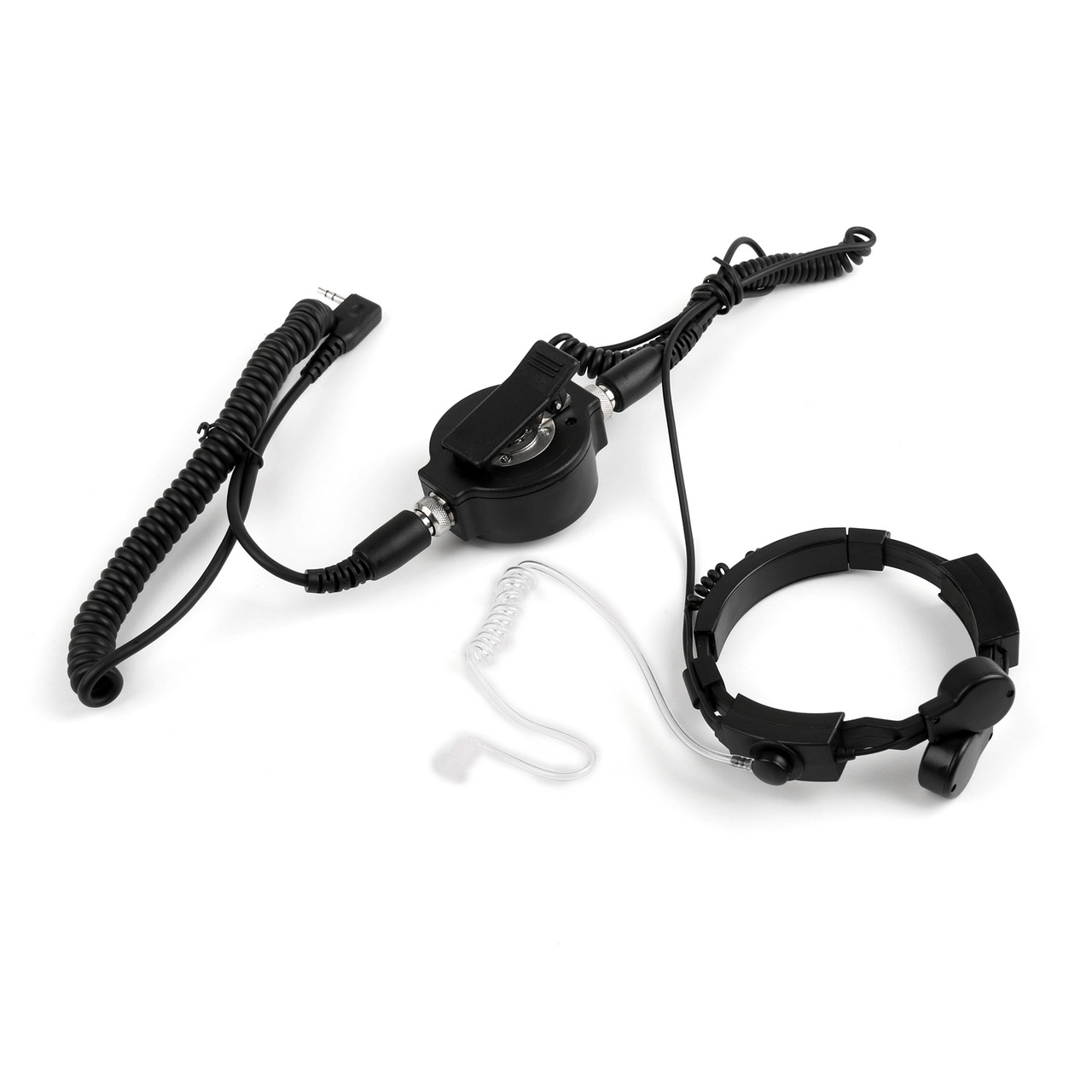 1x Waterproof Heavy Duty Tactical Throat Mic Headset PTT For Kenwood TK BaoFeng