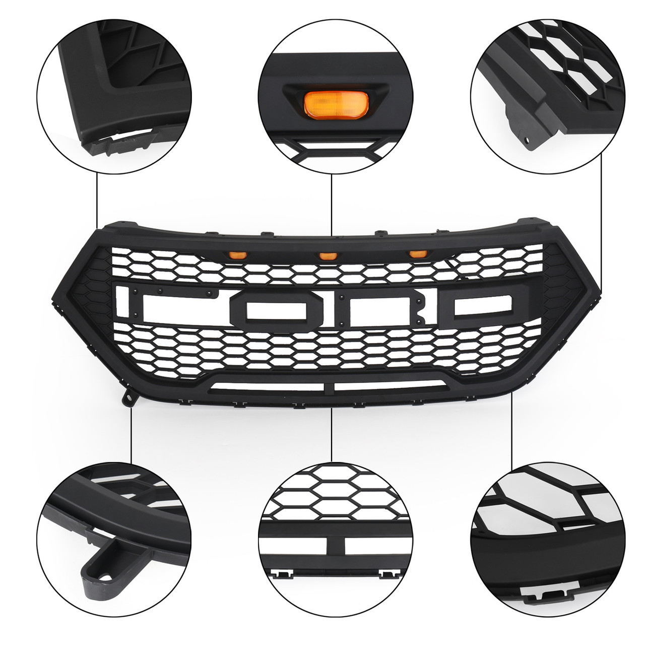 Raptor Style Front Bumper Grill Upper Grille Fit Ford Edge 2015-2018 Black  - Mad Hornets