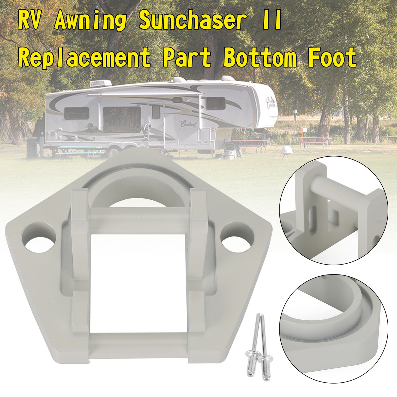 134083378201-1917351170003 Aluminum RV Awning Hardware For Sunchaser II Awning Bottom Bracket Replacement