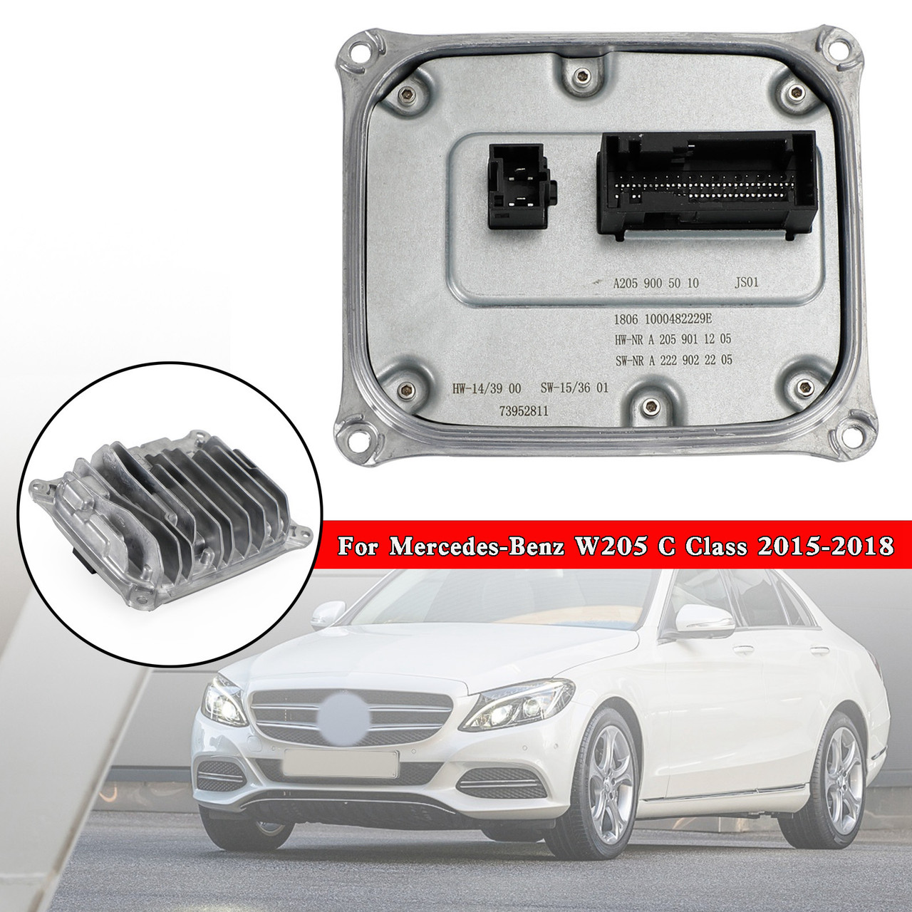 Led Ballast Unit Control A2059005010 For Mercedes-Benz W205 C