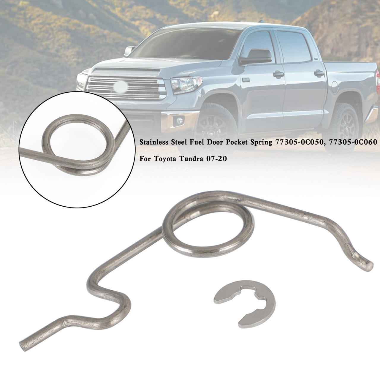 07-20 Toyota Tundra Stainless Steel Fuel Door Pocket Spring 77305