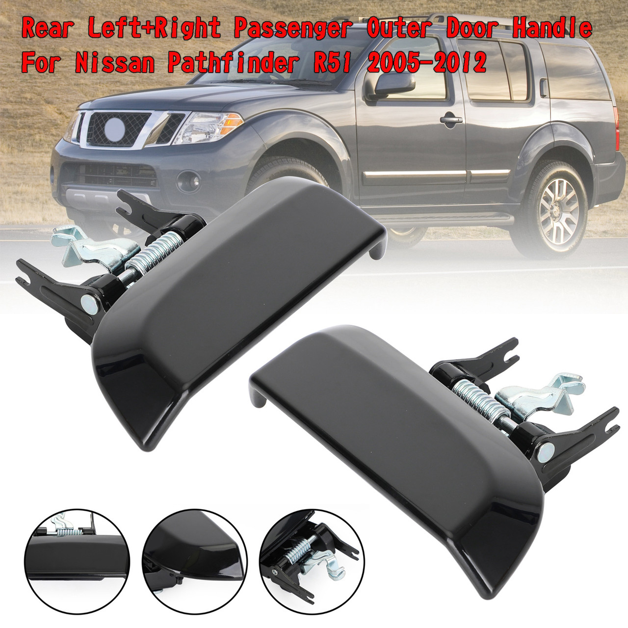 Rear Left Right Passenger Outer Door Handle For Nissan Pathfinder